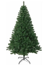210 cm artificial Christmas tree, lush dark green pine-style needles on metal stand