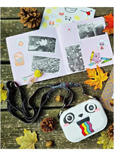 Printed adhesive label sheets with animal designs and photo blocks