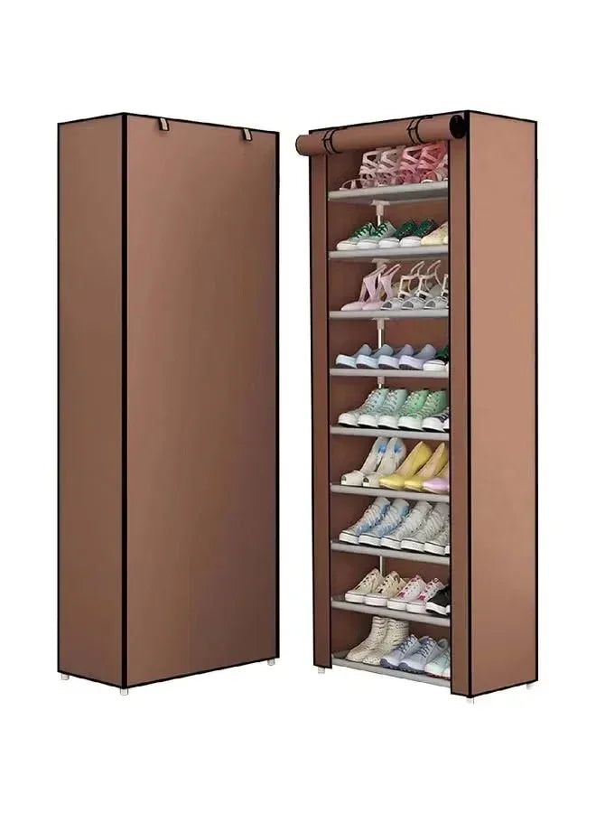 9 Tier Shoe Rack with Dustproof Cover – Closet Shoe Storage Organizer - Mumzar