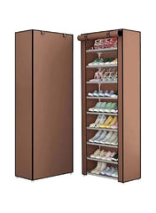 9 Tier Shoe Rack with Dustproof Cover – Closet Shoe Storage Organizer - Mumzar