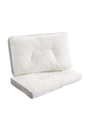 Cloud Cabin Latex Pillow with Gray Mesh Edge – 45 × 70 cm – 900g - Mumzar