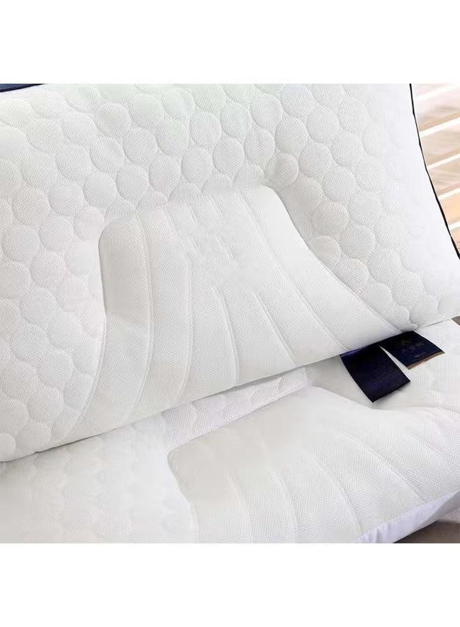 Cloud Cabin Latex Pillow with Gray Mesh Edge – 45 × 70 cm – 900g - Mumzar