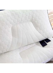 Cloud Cabin Latex Pillow with Gray Mesh Edge – 45 × 70 cm – 900g - Mumzar