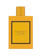 Gucci Bloom eau de parfum bottle with gold square label