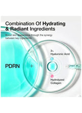 Anua PDRN serum bottle with circular ingredient graphic and two droppers