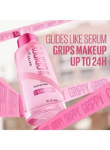 Pink serum primer bottle with dropper, Grippy label and grip text