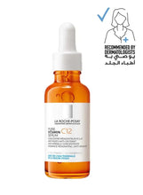 La Roche-Posay Pure Vitamin C face serum bottle with white dropper, amber glass