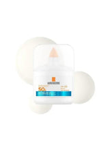 SPF 50+ sunscreen air serum in frosted dispenser container with label and cap