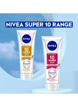 NIVEA Super 10 range: two body serum tubes, extra glow and extra youth labels