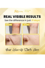 Niacinamide serum before-and-after skin closeups after 21 days