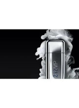 Fragrance bottle with smoke plume, silver '212 VIP' label