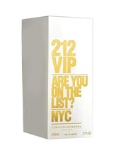 Carolina Herrera 212 VIP perfume box, white with gold NYC lettering