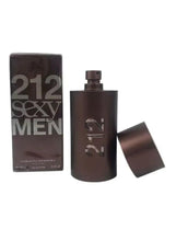 Burgundy 212 Sexy Men spray bottle with cap, plus carton box