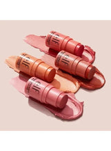Coral-pink monochromatic multi stick tubes with creamy glimmering swatches