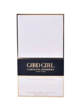 Good Girl perfume box set with black and gold branding and white label