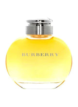 Burberry For Women eau de parfum spray bottle with gold-toned cap and yellow liquid