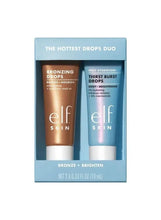 e.l.f. SKIN The Hottest Drops Duo set box with bronze and brighten drop tubes