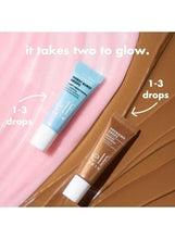 Two e.l.f. SKIN drop tubes, blue thirst burst and bronze bronzing drops