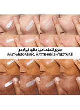 Oil control gel-cream swatches on skin, fast-absorbing matte-finish texture