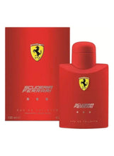 Red eau de toilette for men: 125 ml bottle and matching gift box