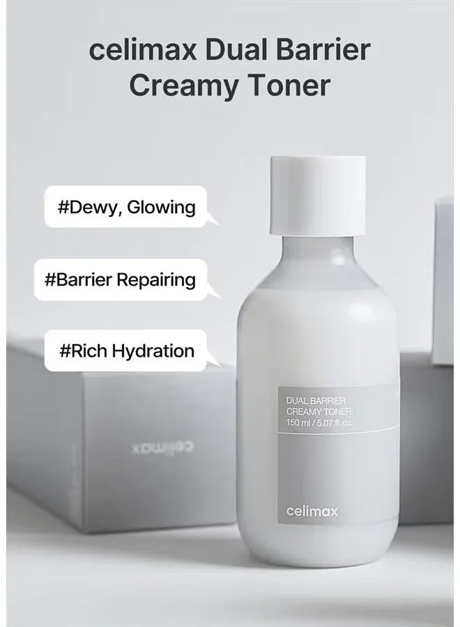 Celimax Dual Barrier Creamy Toner with Ceramides & Peptides 150ml - Mumzar