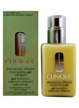 Clinique Dramatically Different Moisturizing Gel 125ml pump bottle and box, yellow gel