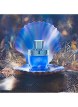 Afnan Rare Reef extrait de parfum bottle, blue bottle with silver cap
