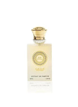 Men’s eau de parfum bottle, 40ml, gold cap and pale cream glass