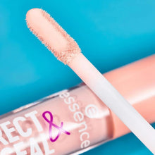 Under-eye concealer applicator with light-pink tube and wand