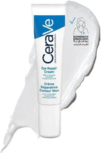 CeraVe Eye Repair cream squeeze tube with blue label, white cream