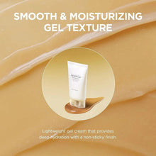 Lightweight gel cream tube with clear base and small gel-like cream drop