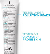 La Roche-Posay Effaclar Duo+ SPF30 cream tube with tested under pollution peaks text