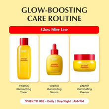 Eqqualberry Vitamin Illuminating Toner bottle with red cap, part of glow filter routine