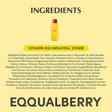 Eqqualberry Vitamin Illuminating Toner bottle, small size, yellow with red cap
