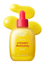 Eqqualberry Vitamin Illuminating Serum bottle, 30ml with red dropper cap