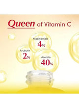 Vitamin Illuminating Serum graphic with bottle and ingredient bubbles