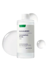 EQQUALBERRY Swimming Pool face toner bottle with green label and pump-top cap