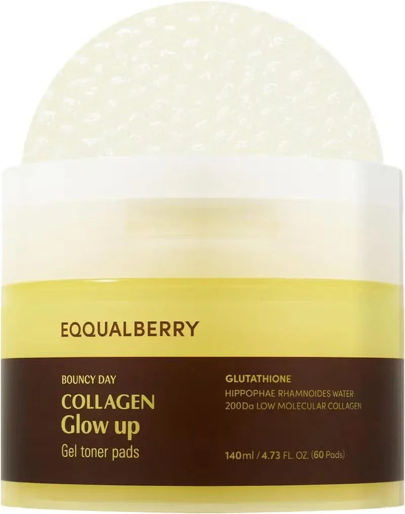 Eqqualberry Collagen Glow Up Gel Toner Pads – 140ml - Mumzar