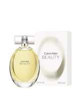Calvin Klein Beauty eau de parfum bottle and 100 ml box, pale yellow liquid