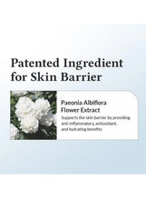 Barrier cream tube with ingredient callout panel for Paeonia Albiflora Flower Extract