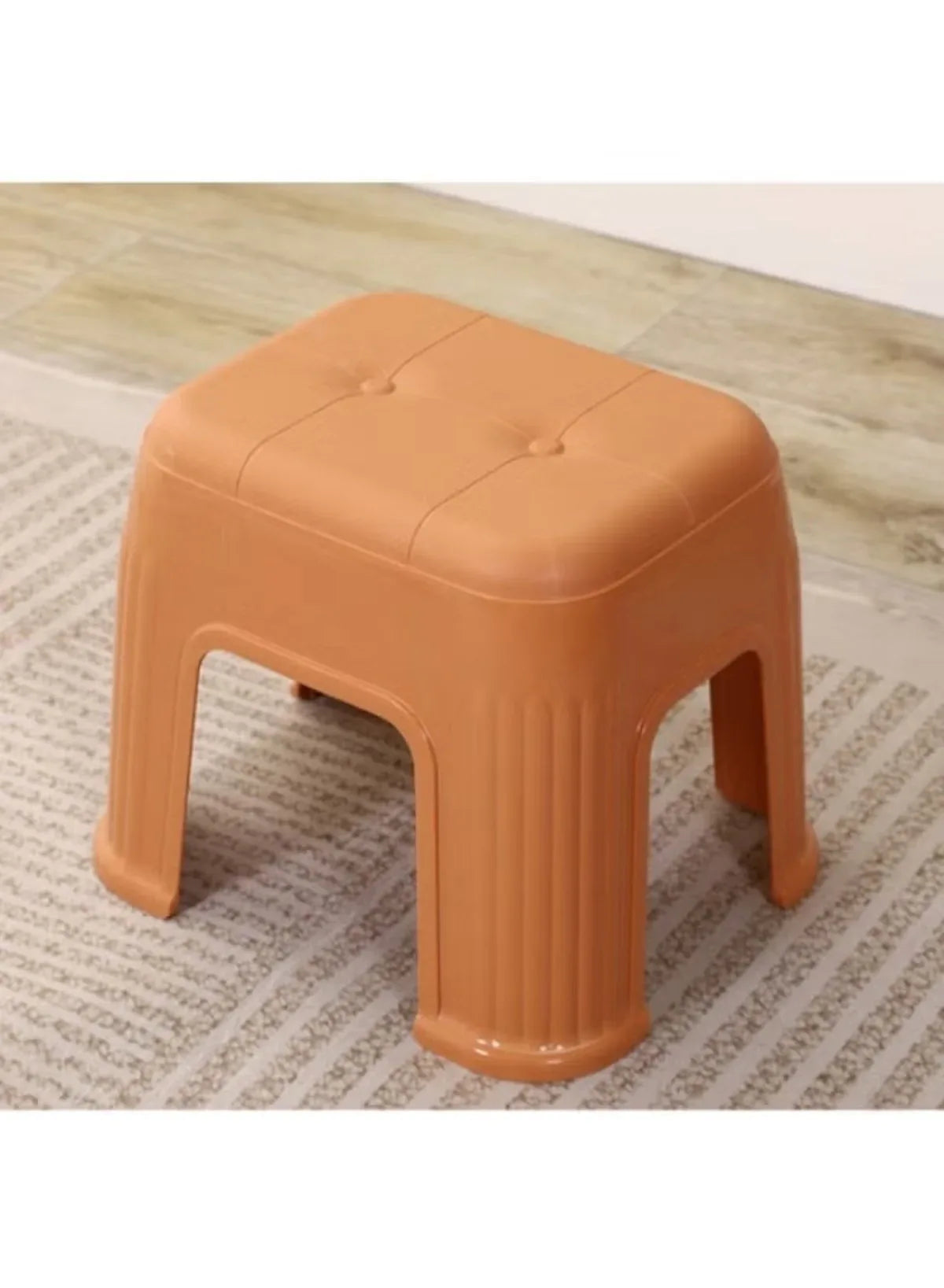 Orange Plastic Shoe Stool – 24 × 25 × 20 cm - Mumzar