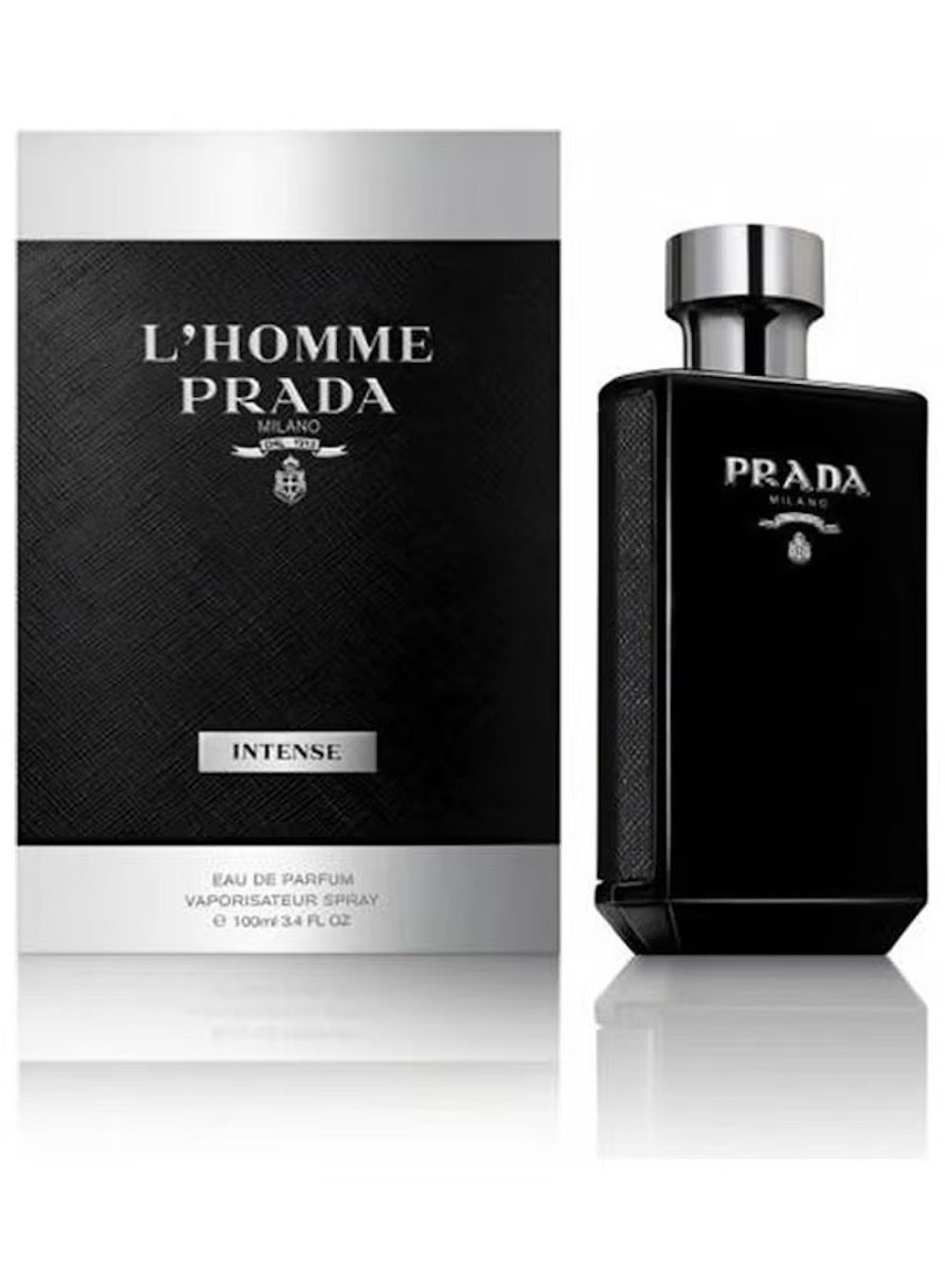 Prada L'Homme Intense Eau de Parfum for Men 100ml – Warm Amber & Iris Luxury Fragrance