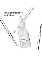 The Ordinary 10% Argireline serum bottle with pipette droppers around it