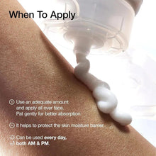 Anua 3+ moisture barrier cream dispensing from tube onto skin
