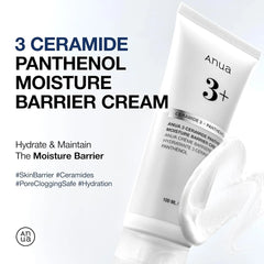 ANUA 3 Ceramide Panthenol Moisture Barrier Cream – Hydrating & Skin Barrier Repair Face Cream with Ceramides and Panthenol for Dry & Sensitive Skin – 100ml