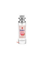Johnson's Baby Powder Blossoms eau de parfum bottle, front label, chrome pump cap