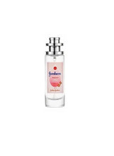 Johnson's Baby Powder Blossoms eau de parfum bottle, pink label, chrome cap
