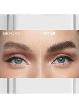 Eyebrows before and after brow lamination gel styling