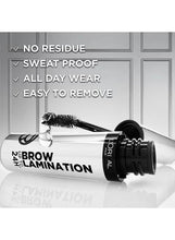 Brow lamination gel bottle with brush wand applicator