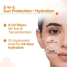 Sunscreen aqua gel SPF 50 with UV protection and 24-hour hydration